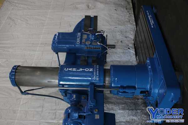 6' -19" Carlton #4A, radial drill, 76" x50" base, power elevation/clamping, 15 HP, #74022 - Image 10