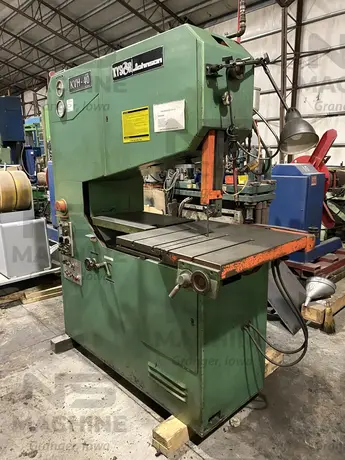 40" Kysor Johnson #KVH-40, vertical bandsaw, hydraulic power tilt table, blade welder, blade grinder - Image 1
