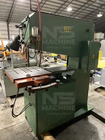 40" Kysor Johnson #KVH-40, vertical bandsaw, hydraulic power tilt table, blade welder, blade grinder - Image 3