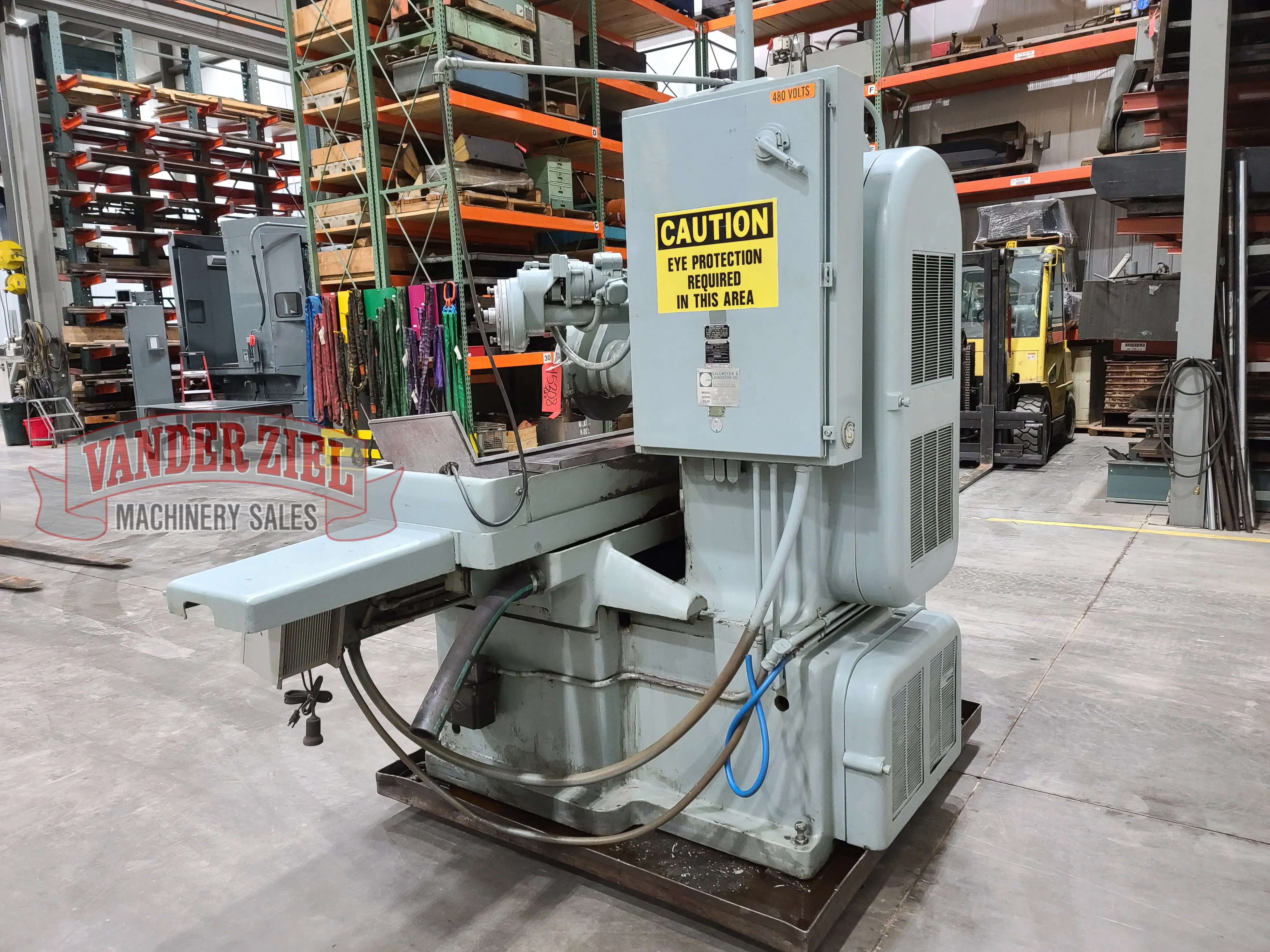 12" x 36" Gallmeyer & Livingston #550, hydraulic grinder, 17-1/8" throat, #15308 - Image 3