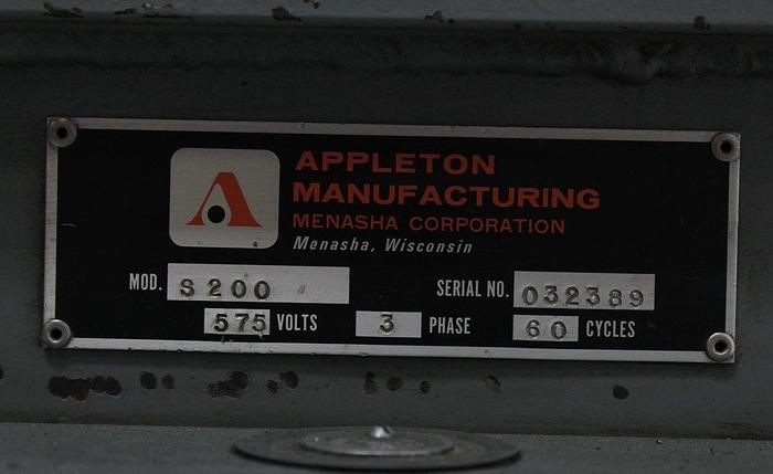 Menasha Corporation #S200, 128" long core cutter, 3" dia. mandrill, spare 5" mandrill, 1989 - Image 5