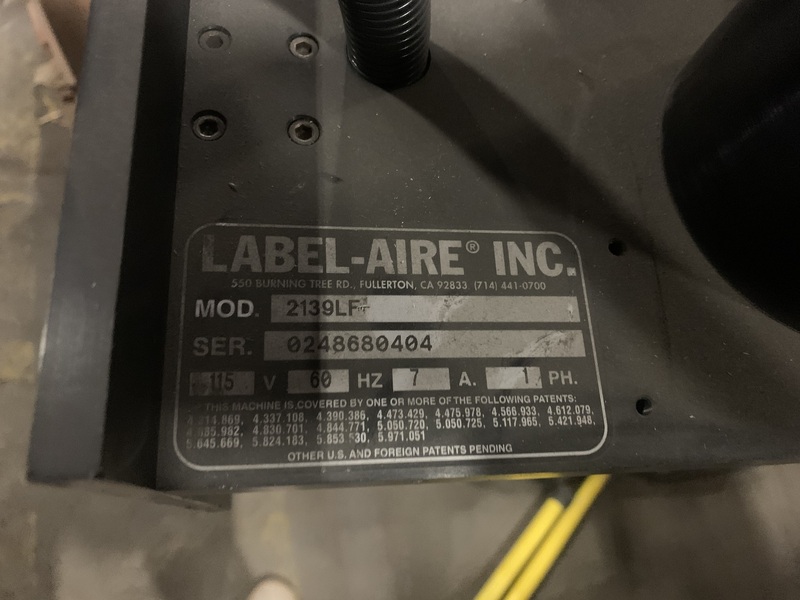 Label-Aire #3115CDL, label applicator - Image 9