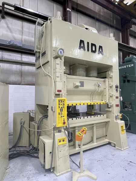 200 Ton, Aida #PDA-20M, straight side double crank press, 5.9" stroke, 23.7" Shut Height, air clutch & brake - Image 10