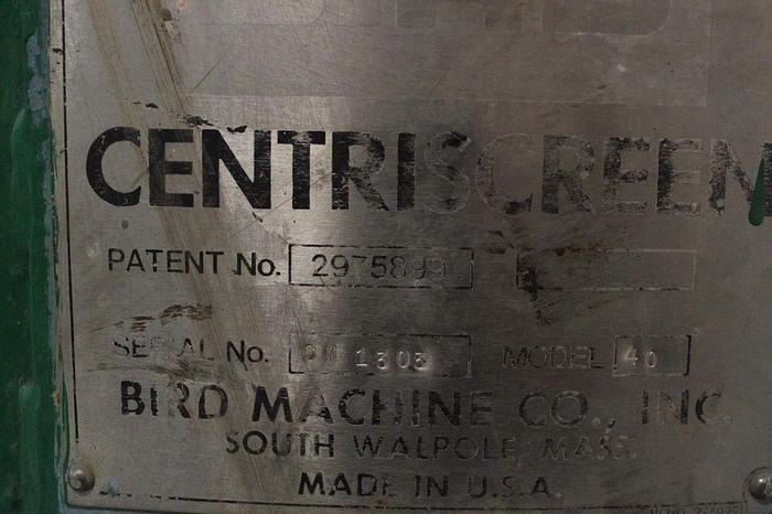 Bird #40, vertical pressure screen, Stainless Steel, belt driven - Image 5