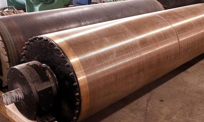 Escher Wyss, suction drum roll, 36" (914mm) diameter x 128" (3250mm) face, rebuilt - Image 6