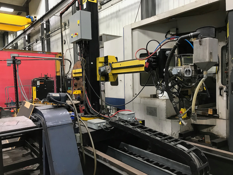 Esab lrg sub-arc welder, includes column & boom, horizontal & vertical turntable, welder & more, very low - Image 1