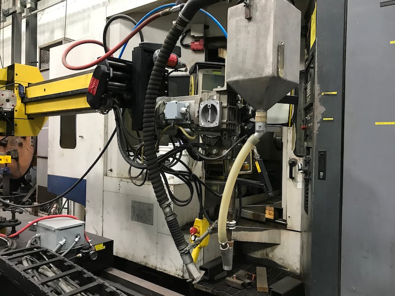 Esab lrg sub-arc welder, includes column & boom, horizontal & vertical turntable, welder & more, very low - Image 2
