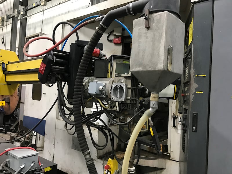 Esab lrg sub-arc welder, includes column & boom, horizontal & vertical turntable, welder & more, very low - Image 3