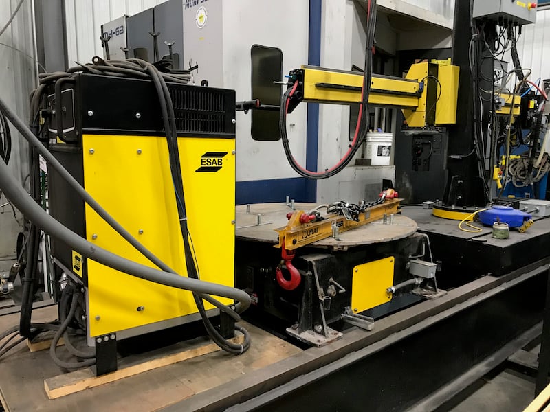Esab lrg sub-arc welder, includes column & boom, horizontal & vertical turntable, welder & more, very low - Image 5