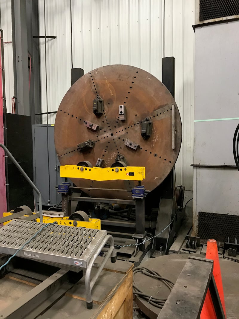 Esab lrg sub-arc welder, includes column & boom, horizontal & vertical turntable, welder & more, very low - Image 8