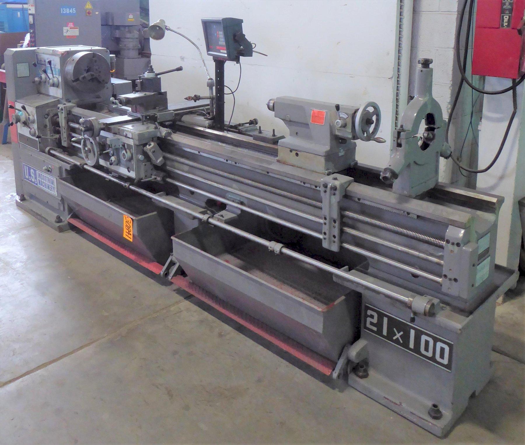 21"/28" x 100" U.S. Industrial #JIMK530X2500, 3" hole, inch/metric, Newall DP7 2-Axis digital read out - Image 4