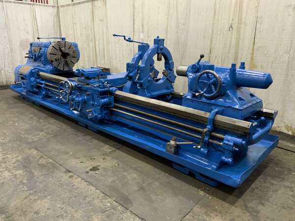 34-1/2" x 120" Axelson #32, engine lathe, 25" swing over cross slide, 4-jaw 32" chuck, steady rest, #74139 - Image 1