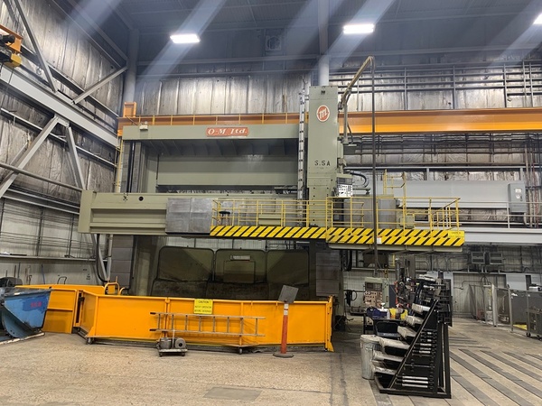 216" O-M, CNC vertical boring mill, dual Fanuc controls, 236" swing, 145" turning height, 100 HP, 1995 - Image 2