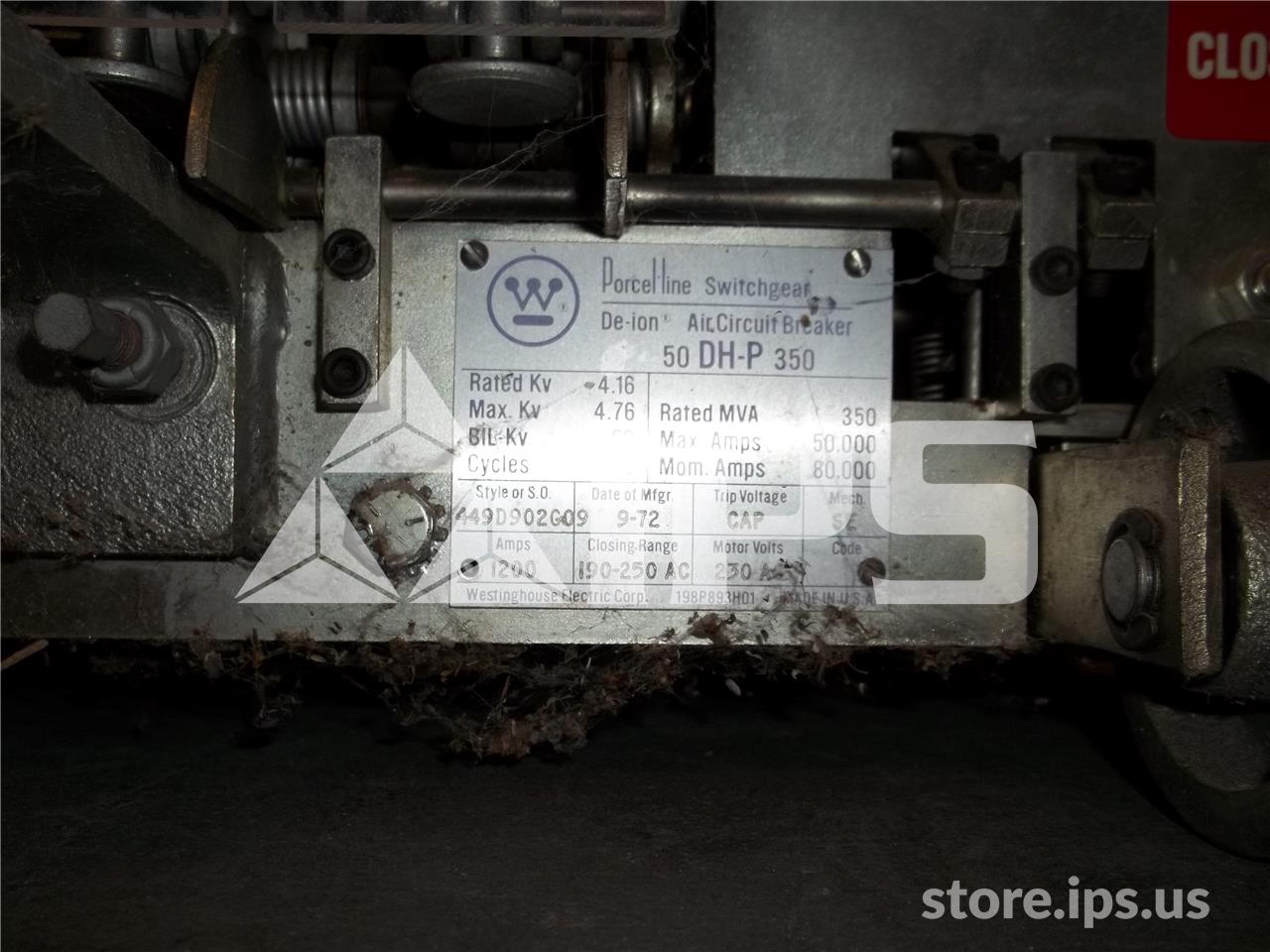 1200 Amps WH 50 Dhp 350 Eo/do (50dhp 350) 230 Volts AC Controls, Cap Trip - Image 5