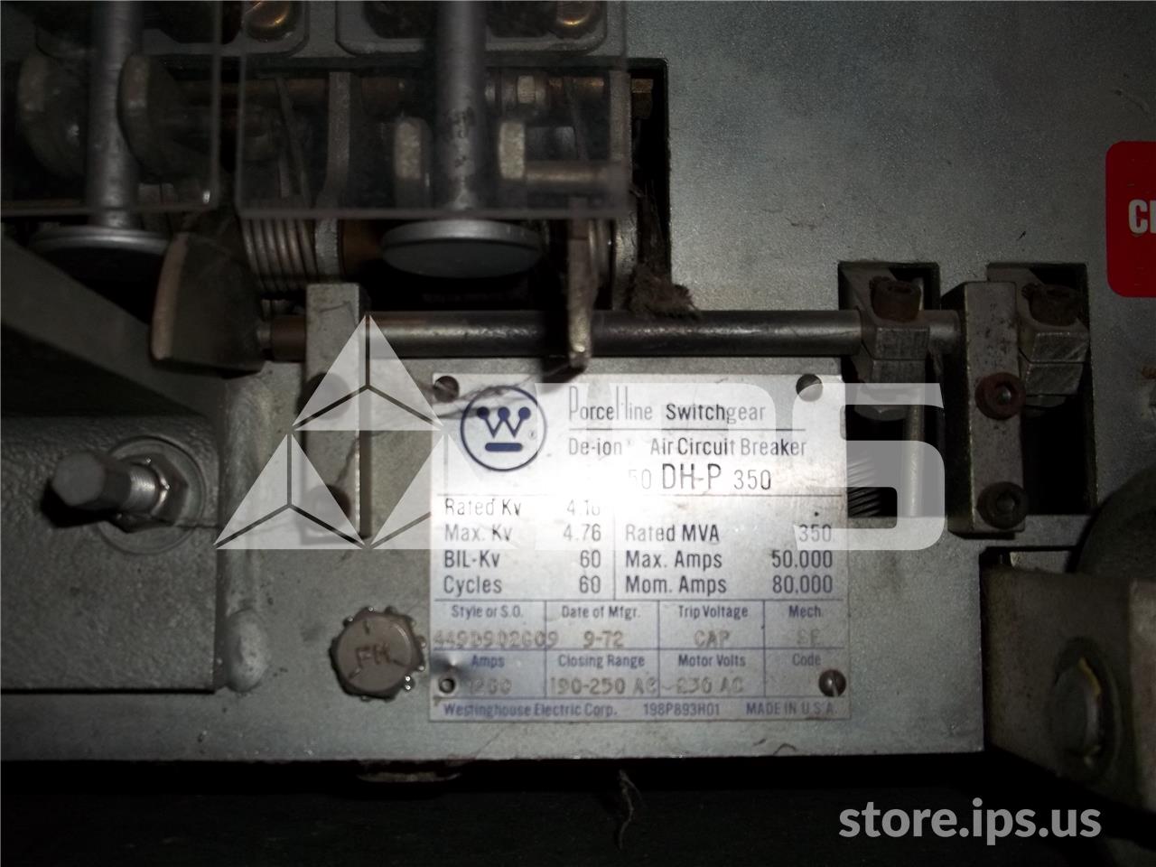 1200 Amps WH 50 Dhp 350 Eo/do (50dhp 350) 230 Volts AC Controls, Cap Trip - Image 5