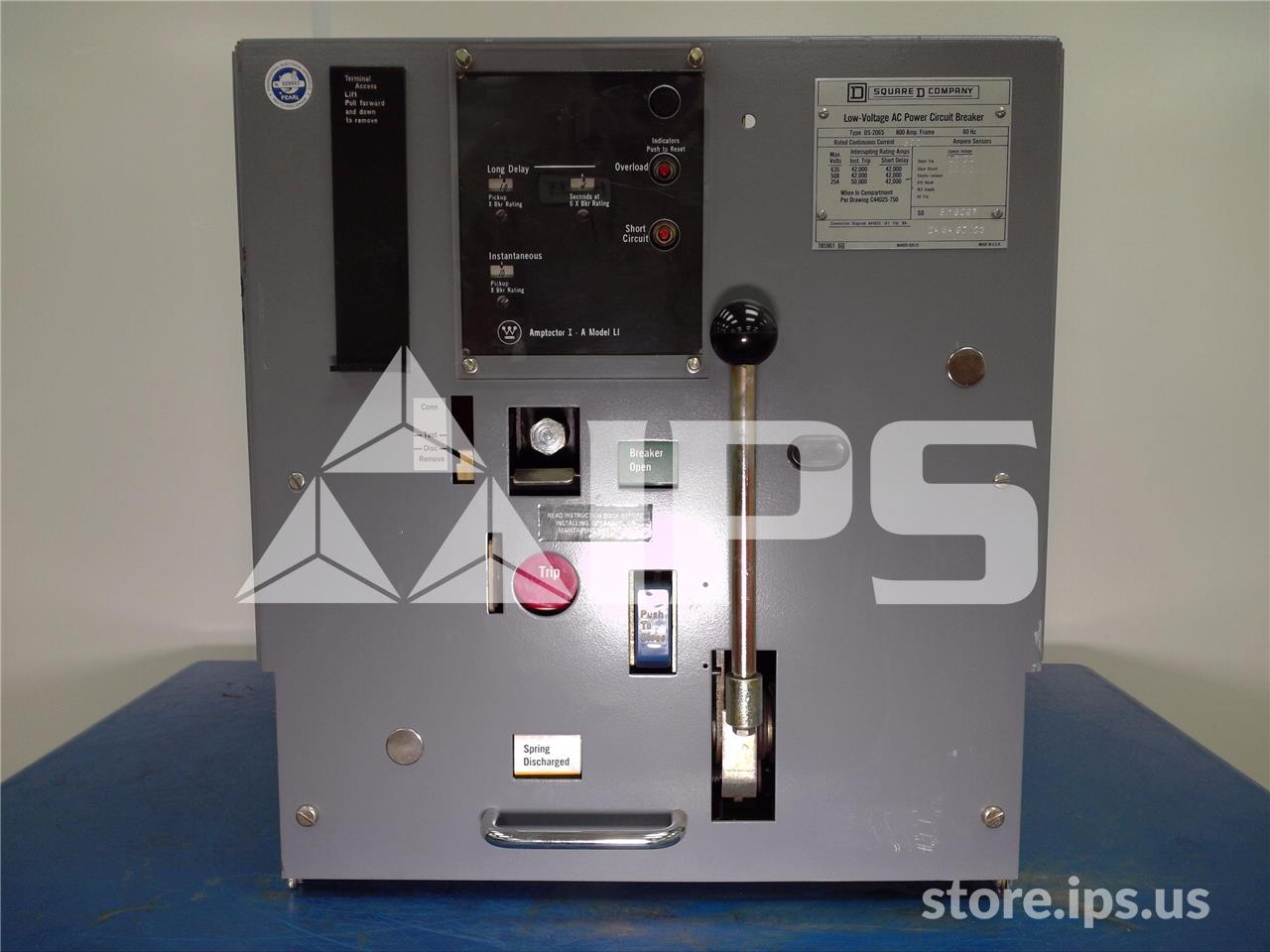800 Amps Square D Ds-206s Eo/do 125 Volts DC Controls, Amptector Ia Li, 600 Amps Ct - Image 1