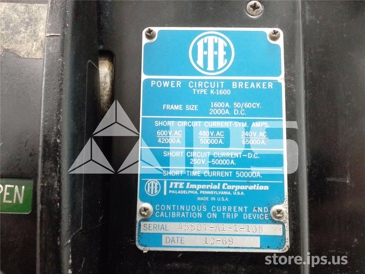 1600 Amps ITE K-1600 Red Mo/do 1600 Amps Od-5 Lsi - Image 4