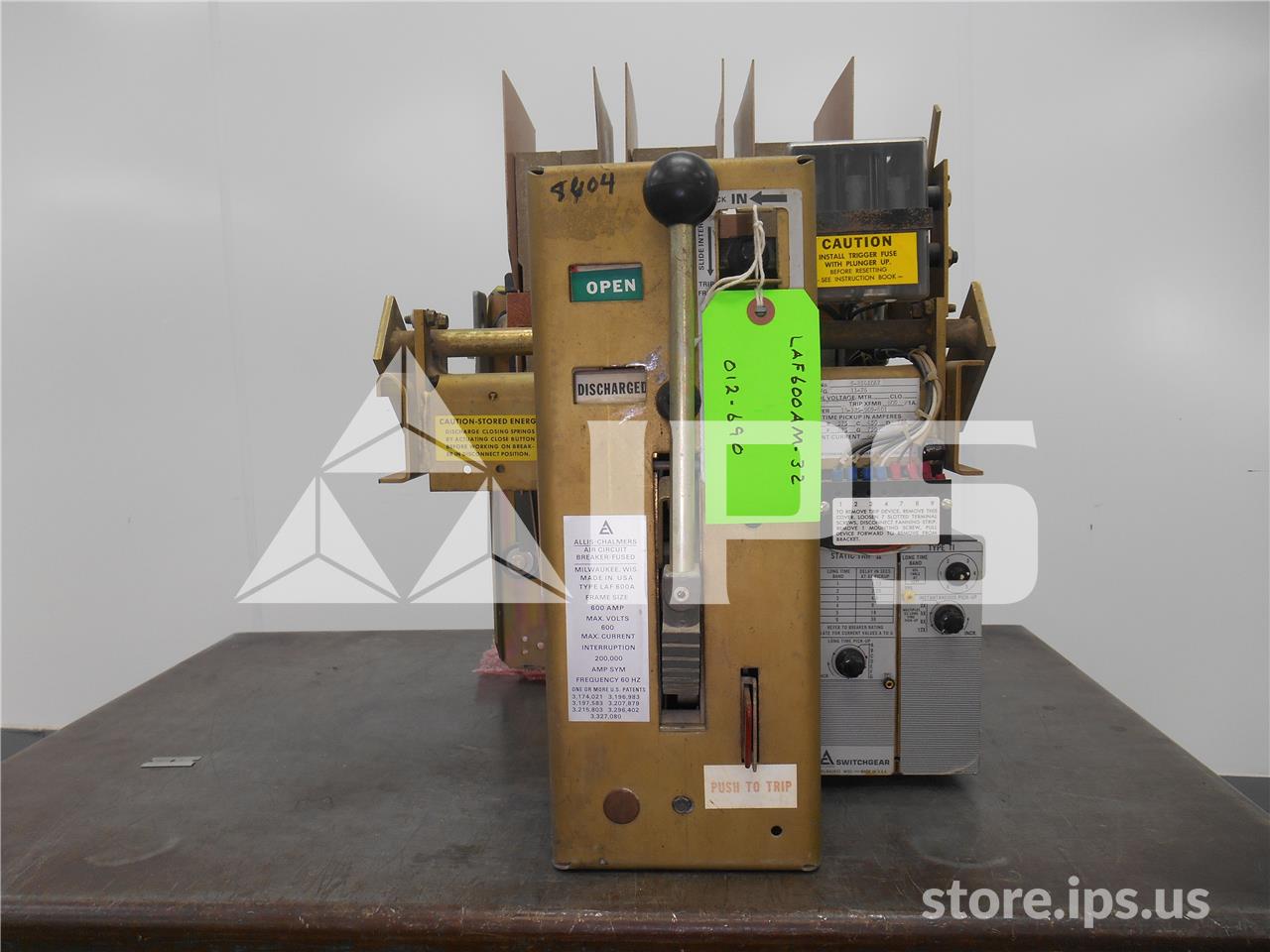 600 Amps Sa Laf-600a Mo/do Static Trip Ii Li, 600 Amps Ct, 800 Amps Fuse - Image 1