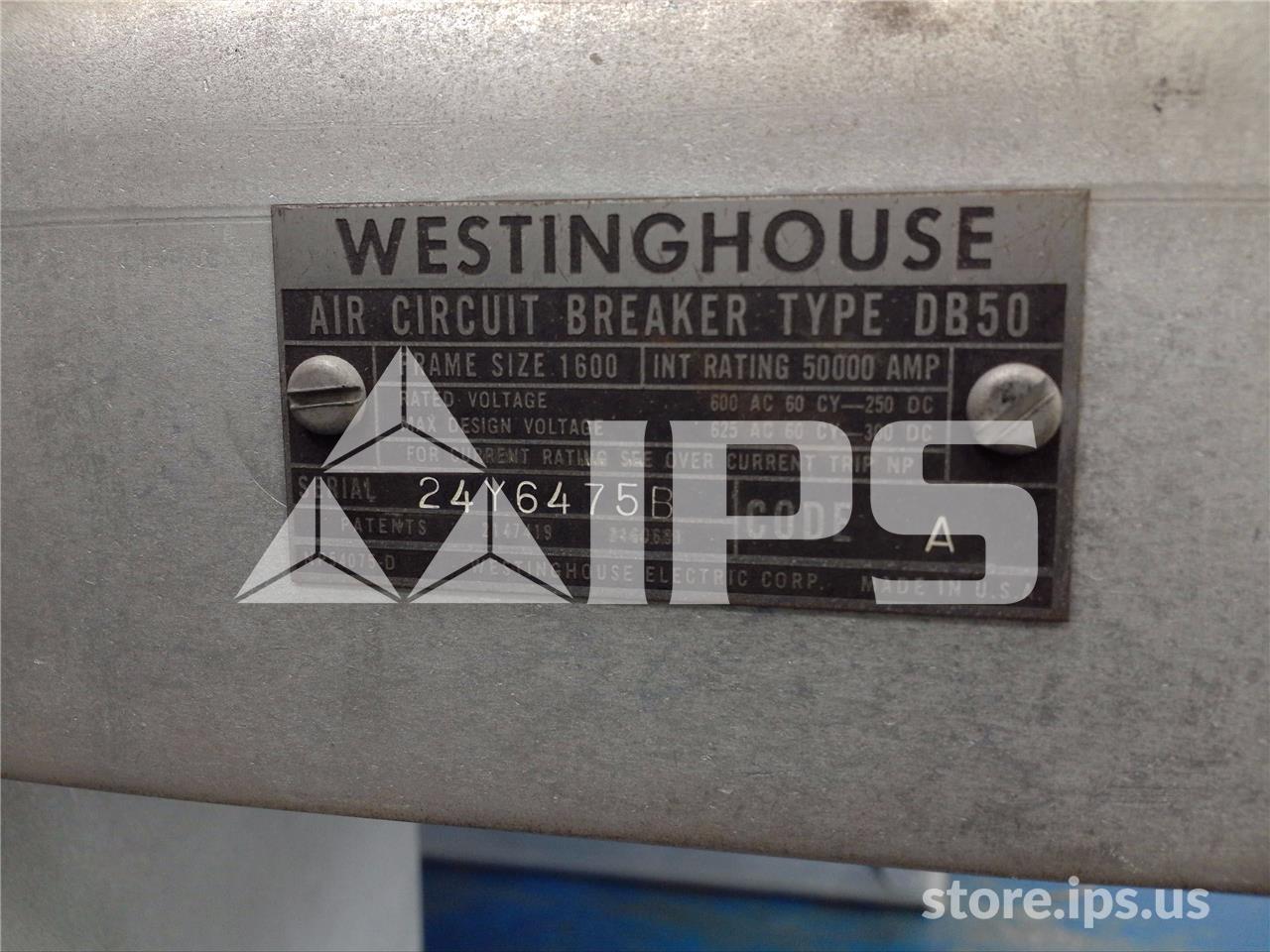 1600 Amps WH Db-50 Eo/do 3p 220 Volts AC Control, 440 Volts AC Close, 240 Volts AC Trip - Image 4