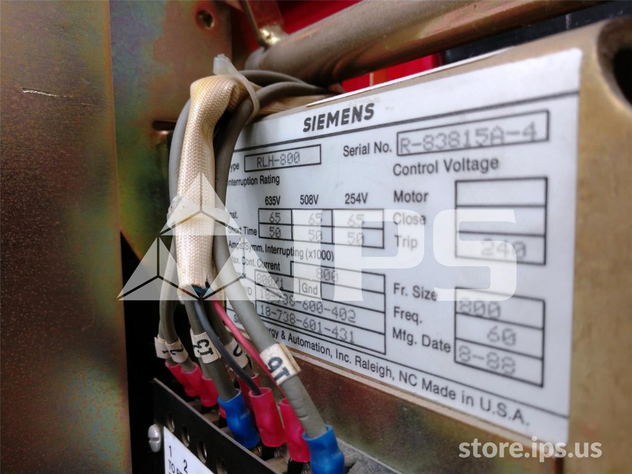 800 Amps Sa Rlh-800 Mo/do 240 Volts AC Trip, Static Trip Ii Lsig, 800 Amps Ct - Image 5