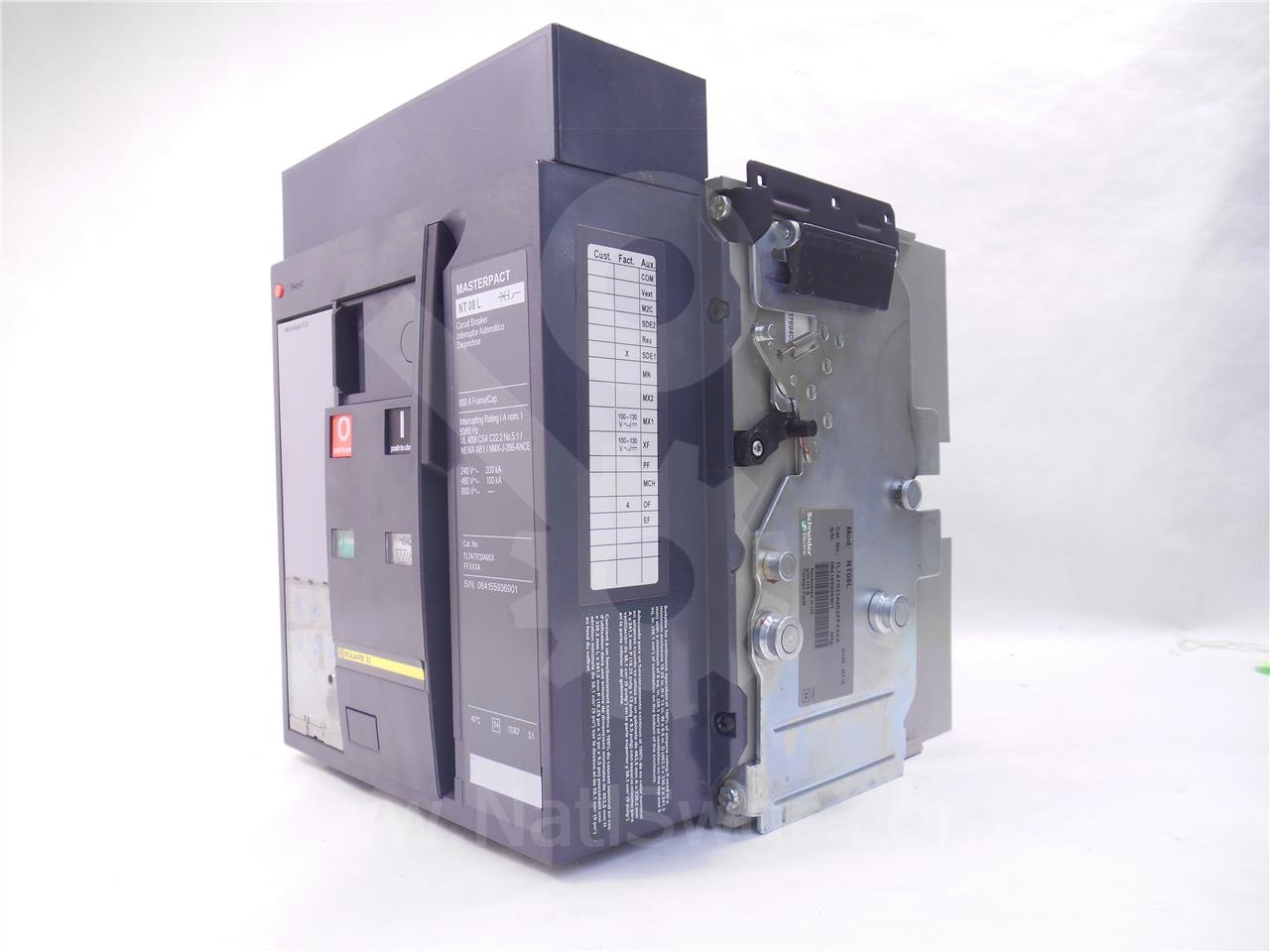 800 Amps Square D Masterpact Nt08 L Mo/do Tl7atr33a9sxffxxxa Unused Surplus 120 Volts AC Control, Micrologic - Image 7