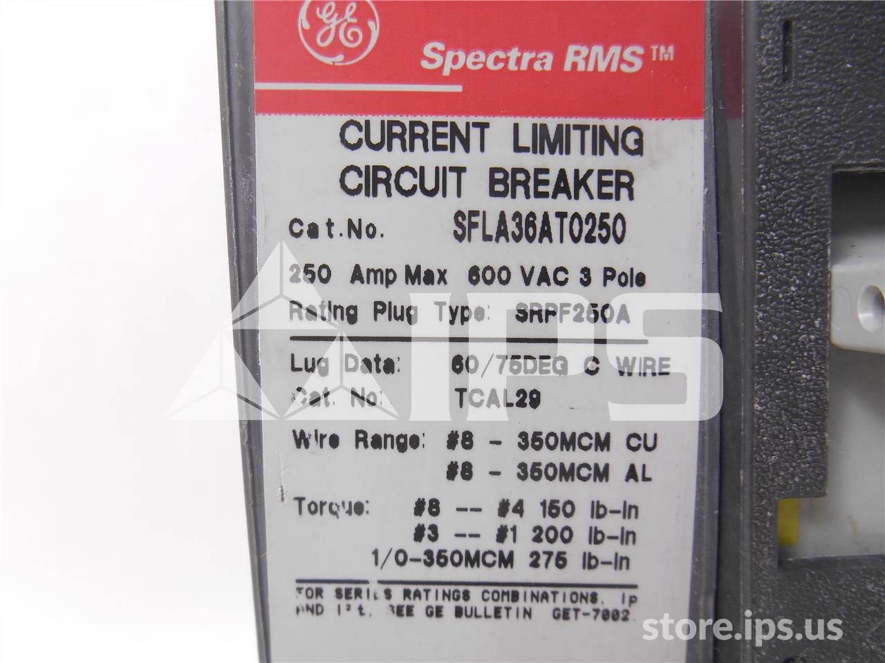 GE Spectra Sfl Mccb 250at Parts - Image 3