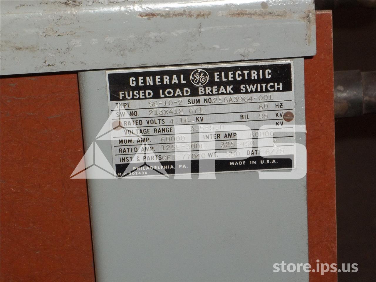 600 Amps GE Se-10-2 Fused Load Break Switch Draw Out 5 KV 60k Amps 5.5kv, 200e Fuse - Image 3