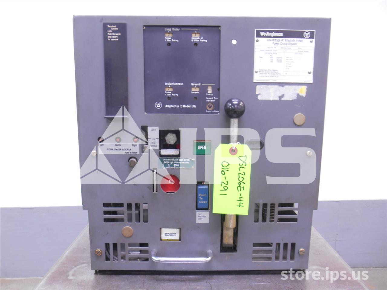 800 Amps WH Dsl-206 Eo/do 125 Volts DC Control, Amptector I Lig, 600 Amps Ct, 1200 Amps Fuse - Image 1