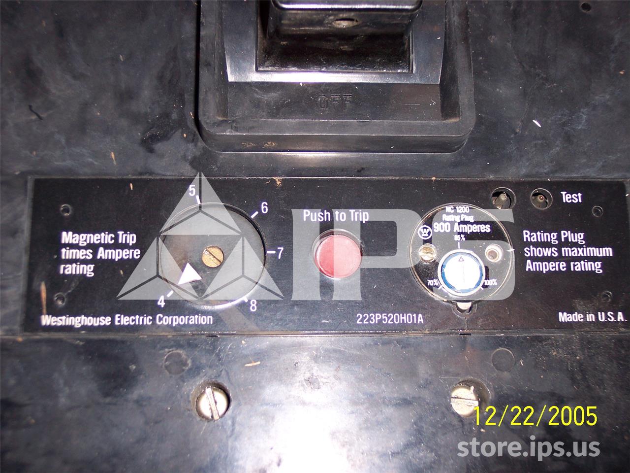 WH Seltronic Nc Mccb 900at, 1200 Amps Ct, 900 Amps Rp - Image 2