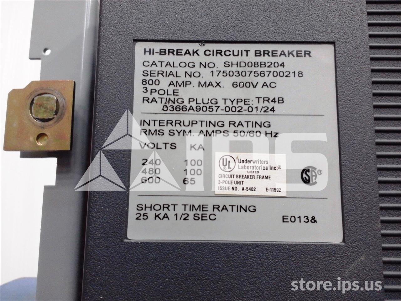 800 Amps GE Shd Power Break Ii Mo/do (shd08) Mvt Pm Lsi, 400 Amps Ct, 400 Amps Rp - Image 5