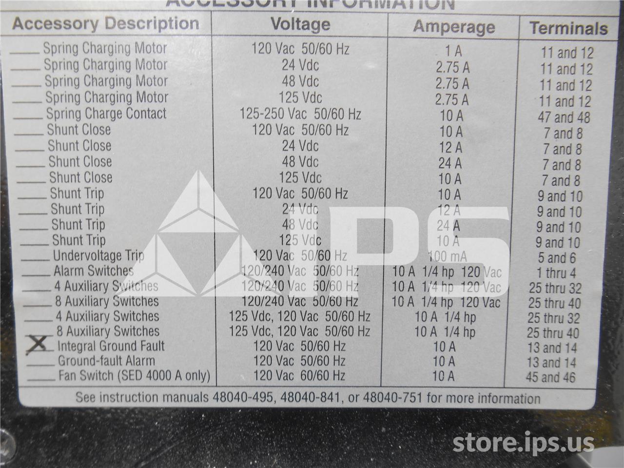 800 Amps Square D Sed36800lsg Mo/do (sed36800) Micrologic Series B Lsig, 800 Amps Ct, Arp075 Rp - Image 2