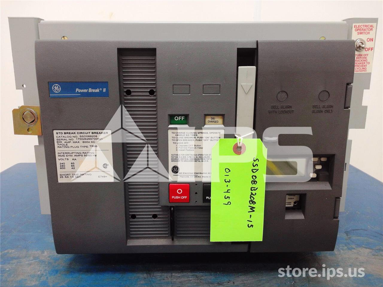 800 Amps GE Ssd Power Break Ii Mo/do (ssd08) Mvt Plus Lsi, 800 Amps Ct, 800 Amps Rp - Image 1