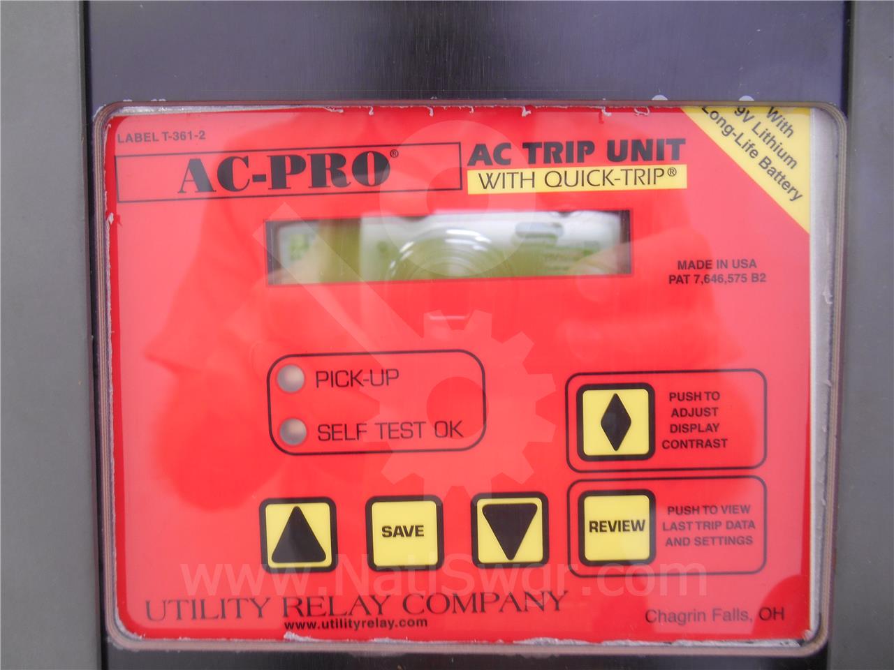 800 Amps WH Ds-206 Eo/do 125 Volts DC Control, AC Pro Qt Lsig, 200- 600 Amps Ct - Image 2