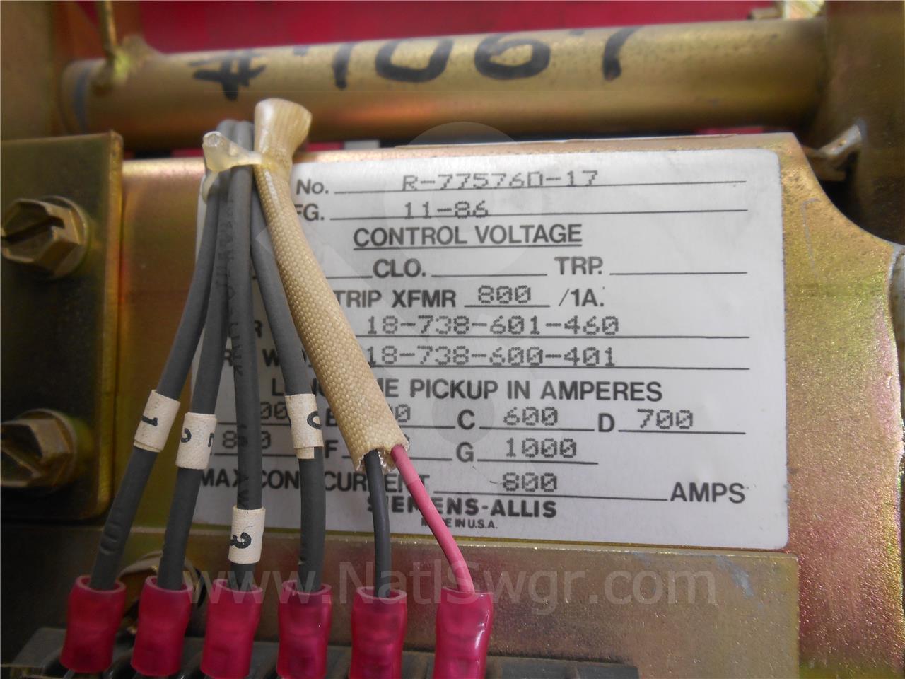 800 Amps Sa Rl-800 Mo/do Ssii Ls, 800 Amps Ct, Dual Switch Bell Alarm - Image 2
