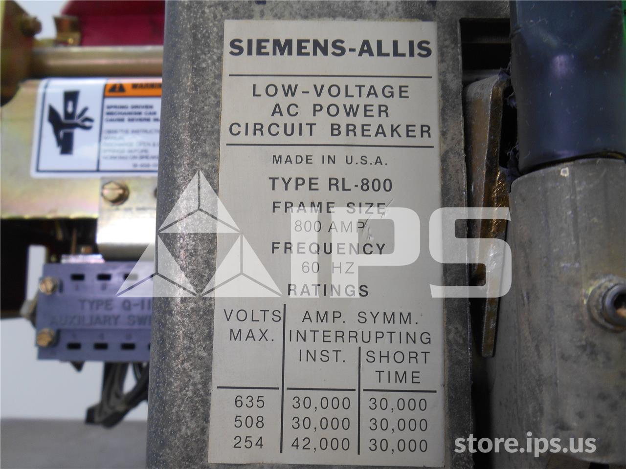 800 Amps Sa Rl-800 Mo/do Ssii Ls, 800 Amps Ct, Dual Switch Bell Alarm - Image 4