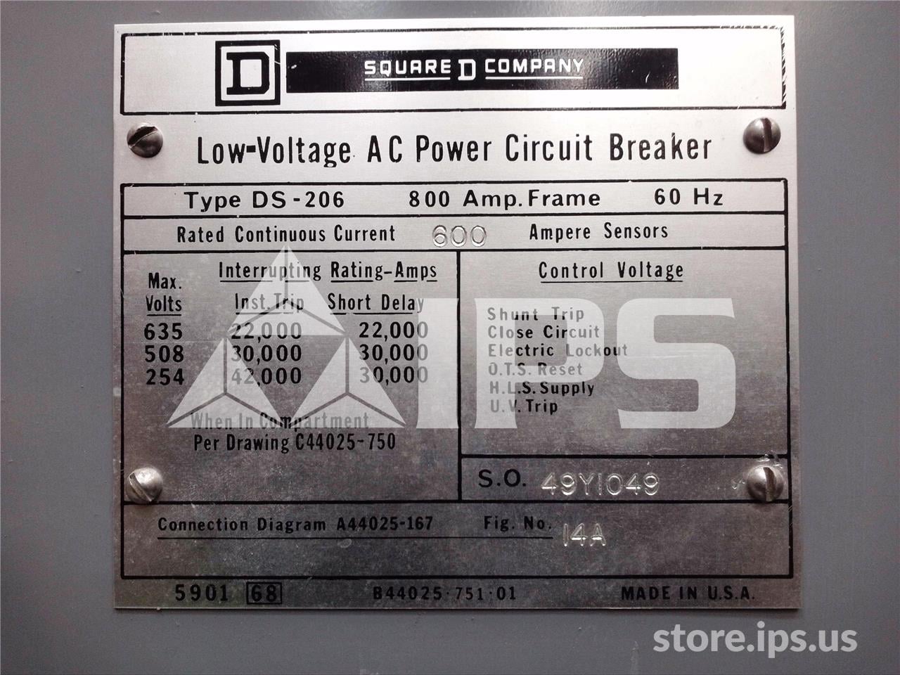 800 Amps Square D Ds-206 Mo/do Westrip Rms-2000 Lsig, 600 Amps Ct - Image 5