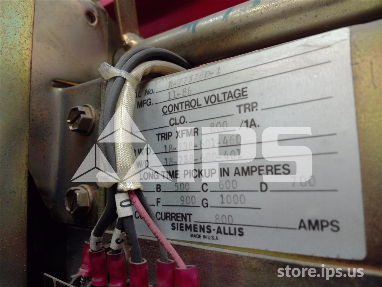 800 Amps Sa Rl-800 Mo/do Stii Ls, 800 Amps Ct, Dual Switch Bell Alarm - Image 4