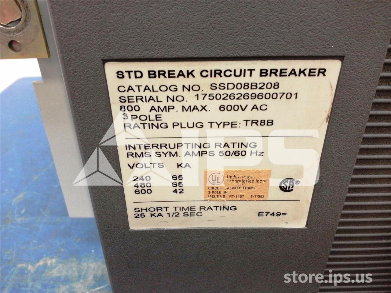 800 Amps GE Ssd Power Break Ii Mo/do (ssd08) Mvt Plus Lsi, 800 Amps Ct, 800 Amps Rp - Image 5