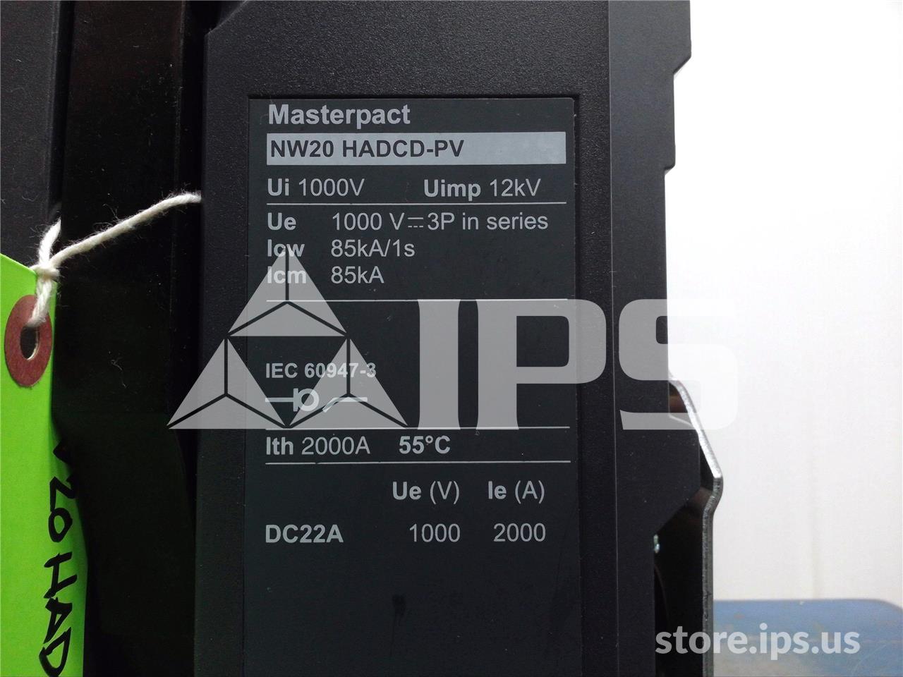 2000 Amps Square D Masterpact Nw20ha DC Non Automatic Switch Eo/bi 48 Volts DC Control, 48 Volts DC Uv - Image 5