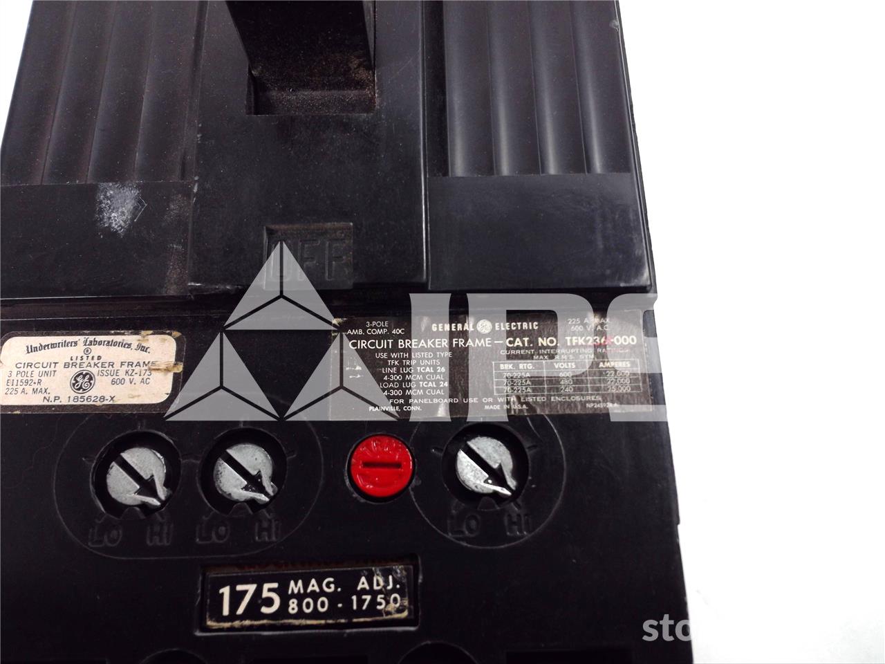 GE Tfk F225 Line Mccb 175 Amps Thermal Mag Trip - Image 2