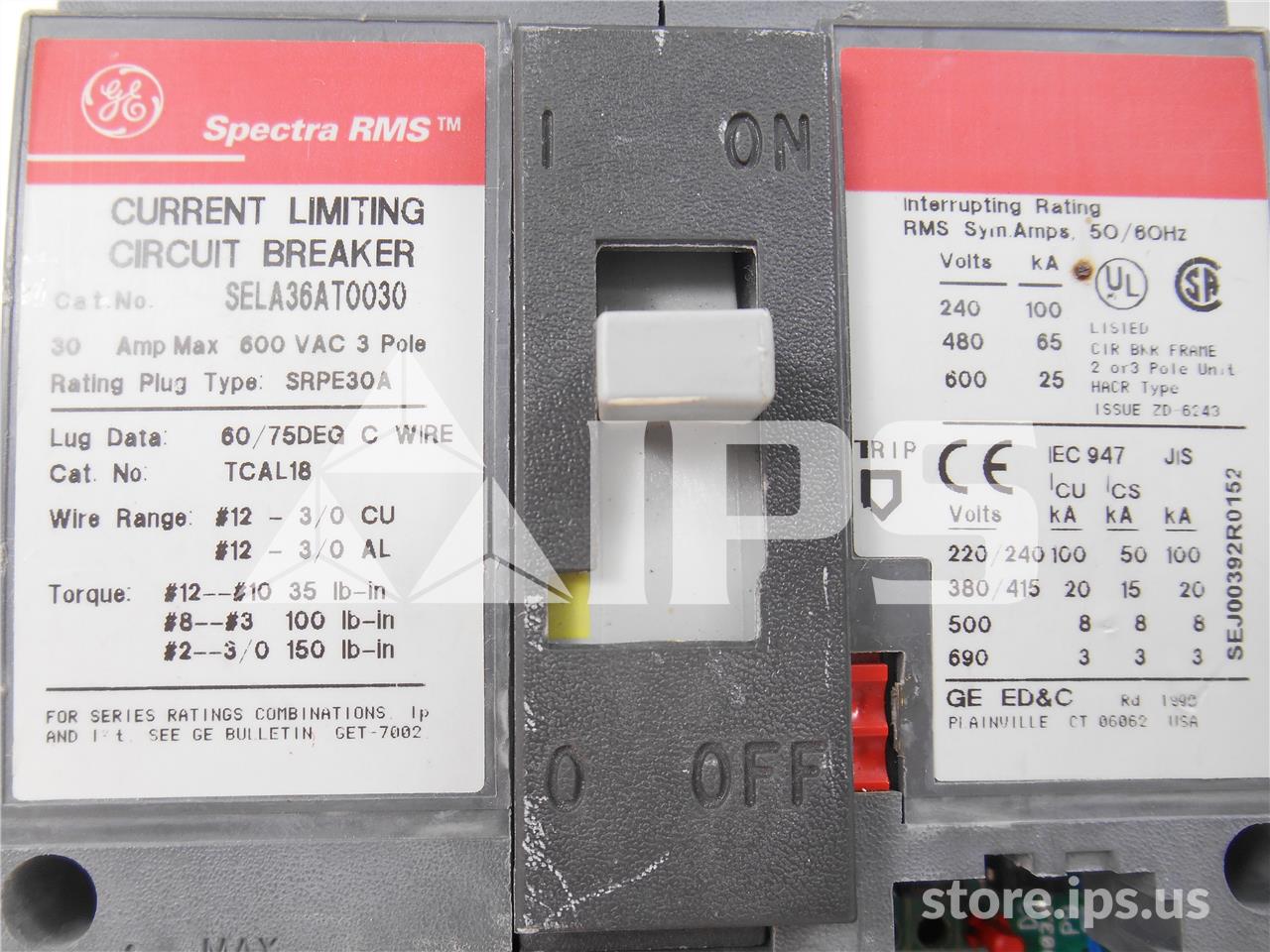 GE Spectra Sepa Mccb 60at - Image 2
