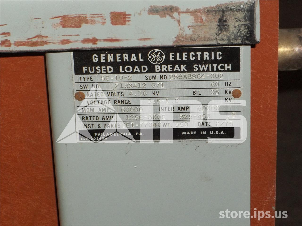 600 Amps GE Se-10-2 Fused Load Break Switch Draw Out 5 KV 60k Amps No Fuses - Image 3