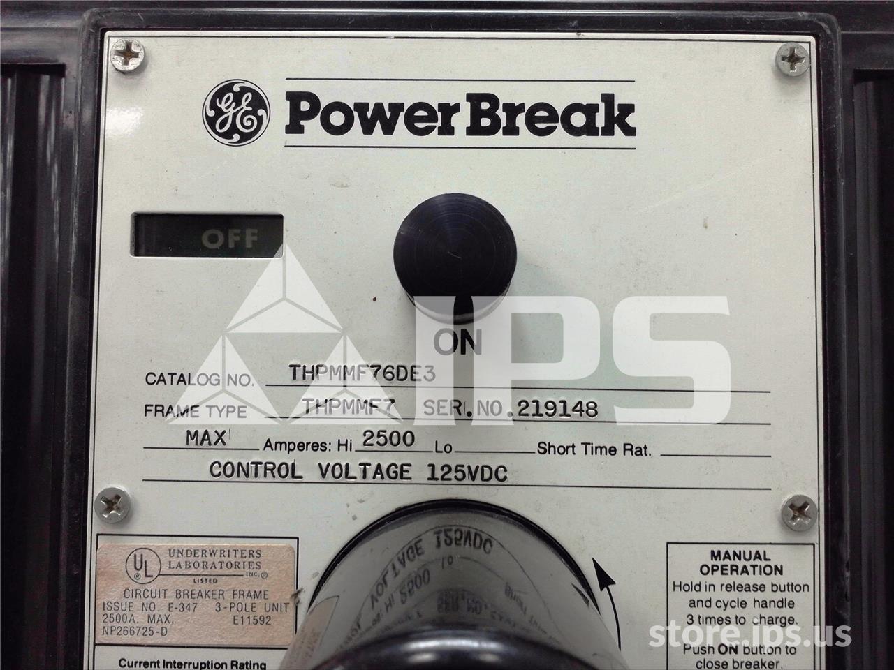 2500 Amps GE Thpmmf Power Break Eo/bi (thpmm) 125 Volts DC Control, Magnetrip Lsi 600 Amps - Image 5