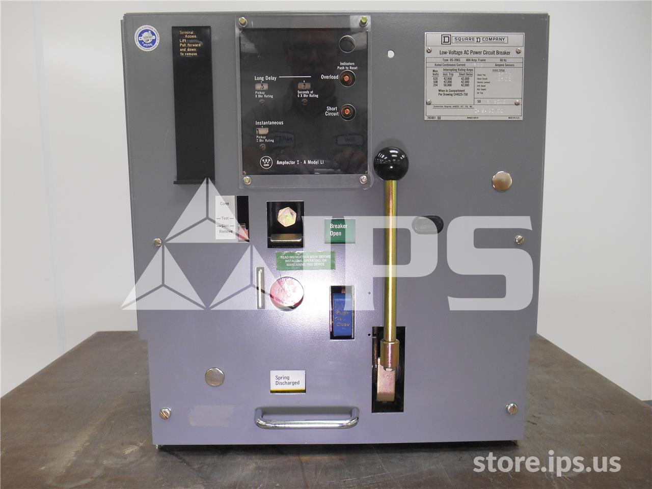 800 Amps Square D Ds-206s Eo/do 125 Volts DC Controls, Amptector Ia Li, 300 Amps Ct - Image 1