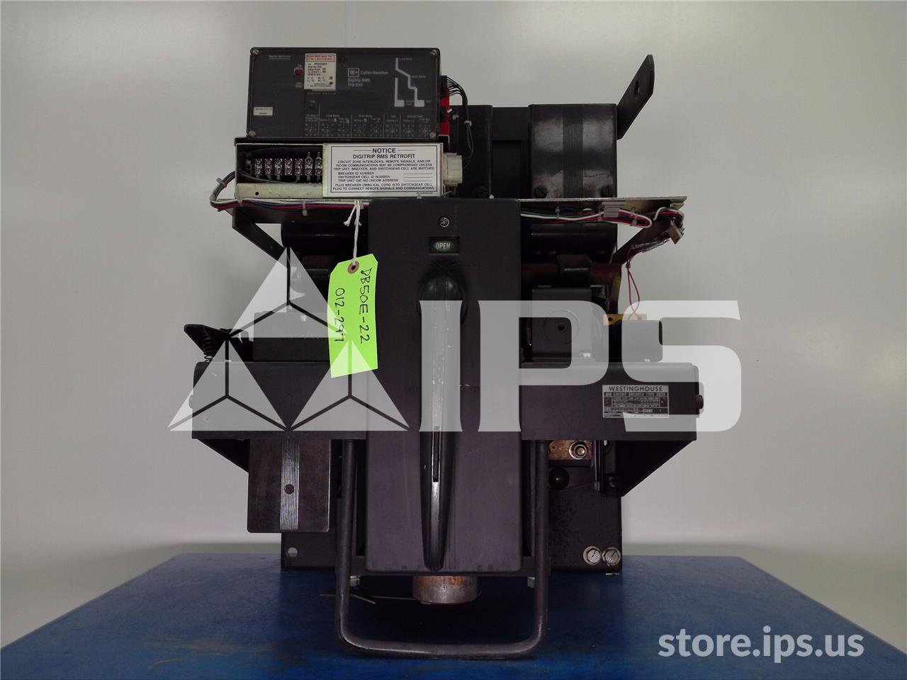 1600 Amps WH Db-50 Eo/do 1p 250 Volts DC Close, 220 Volts AC Relay / Shunt Trip, Rms/r 510 Lsig, 400 Amps Ct - Image 1