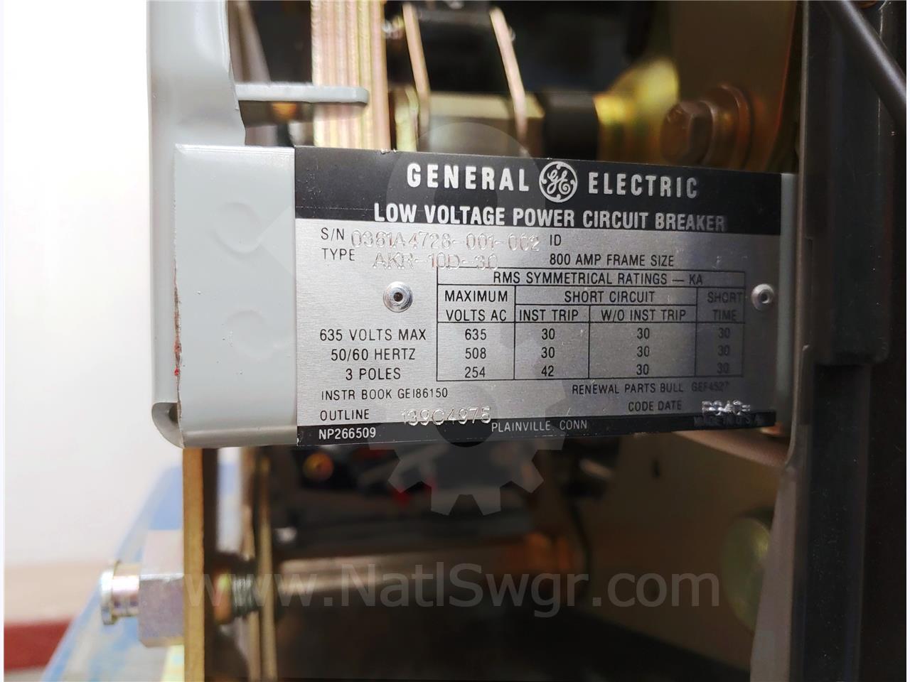 800 Amps GE Akr-10d-30 Eo/do (akr-_d-30) 120 Volts AC Control, 24 Volts DC Trip, Mvt Plus Lsi, 800 Amps Ct - Image 6