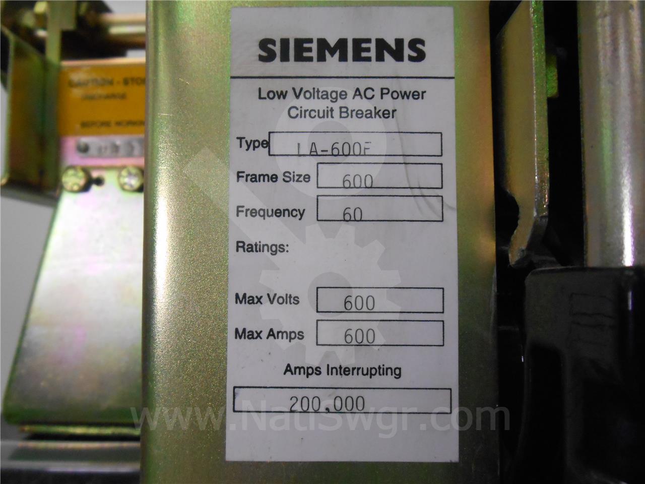 600 Amps AC La-600f Mo/do Static Trip Iii Ls, 600 Amps Ct, 800 Amps Fuse - Image 3