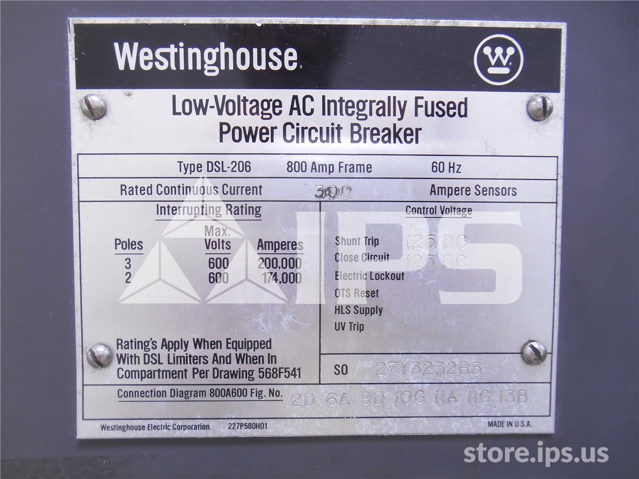 800 Amps WH Dsl-206 Eo/do 125 Volts DC Control, AC Pro Qt Lsig, 200- 600 Amps Ct, 2000 Amps Fuse - Image 4