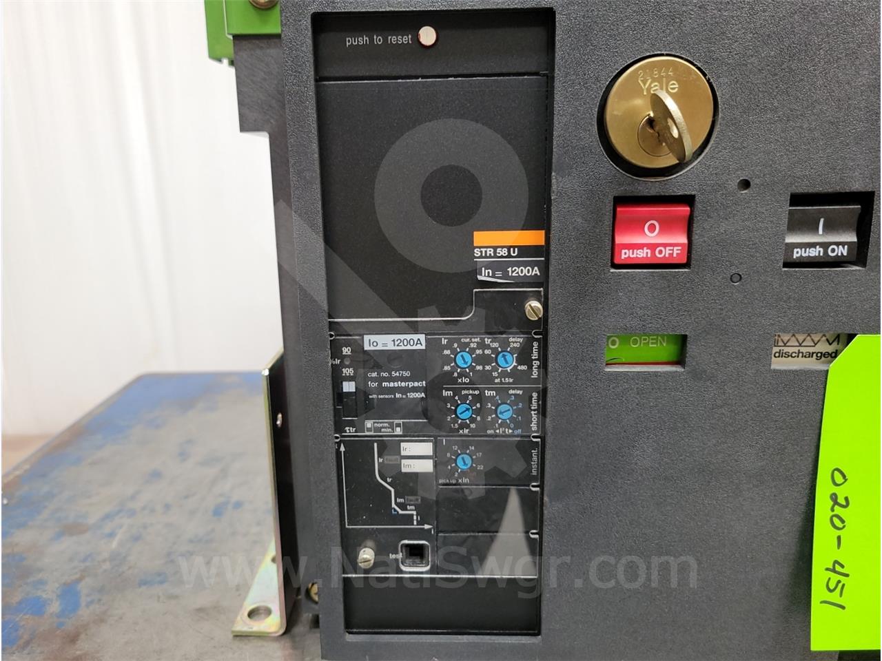 1200 Amps Square D Merlin Gerin Mp12 H1 Mo/bi 120 Volts AC Shunt Trip, Str58up Lsi, 1200 Amps Rp - Image 6
