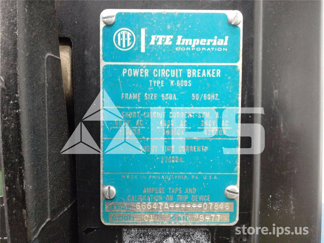 600 Amps ITE K-600s Red Mo/do Power Shield Ss3 Li, 600 Amps Ct - Image 5